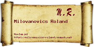 Milovanovics Roland névjegykártya